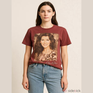 Celine Dion Vintage Graphic Red T-shirt - Small